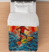 Sunset Surfing Dreams Duvet Cover Ensemble - Beyond T-shirts